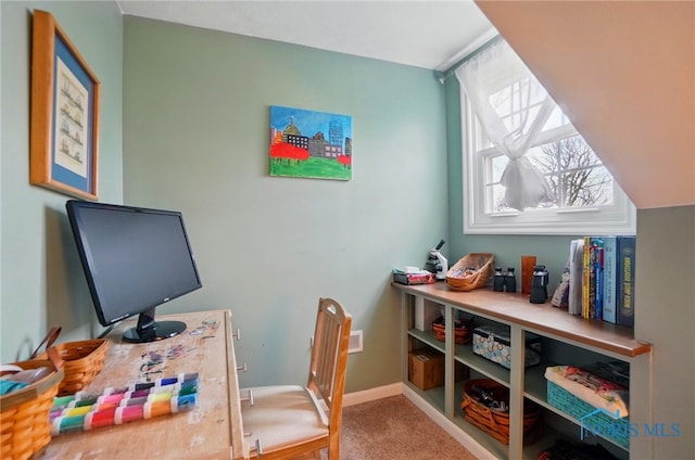 2257 N Carriage Ln, Port Clinton, OH 43452 - carpeted home office with baseboards