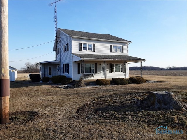 view of front of house featuring covered porch