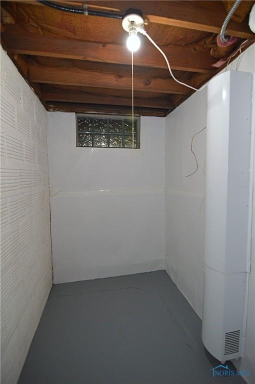 view of finished below grade area