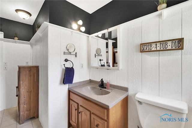 2525 N King Rd, Toledo, OH 43615 - bathroom featuring toilet, vanity, and tile patterned floors