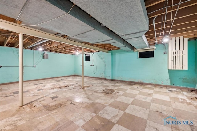 2931 Jasik Dr, Toledo, OH 43611 - unfinished below grade area with tile patterned floors