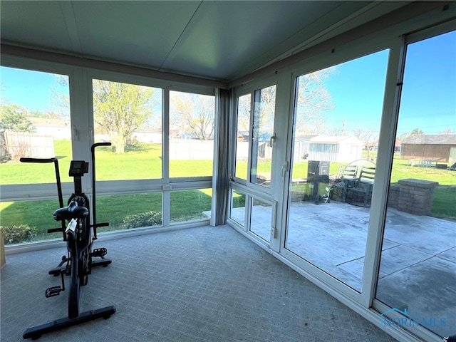 105 W Chris St, Carey, OH 43316 - sunroom featuring carpet flooring
