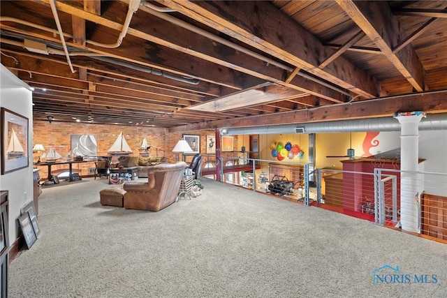 1 S Saint Clair St, Toledo, OH 43604 - below grade area featuring carpet floors