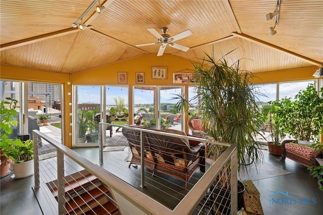 1 S Saint Clair St, Toledo, OH 43604 - sunroom / solarium featuring track lighting