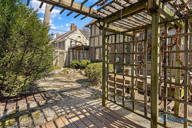 view of patio / terrace with a pergola