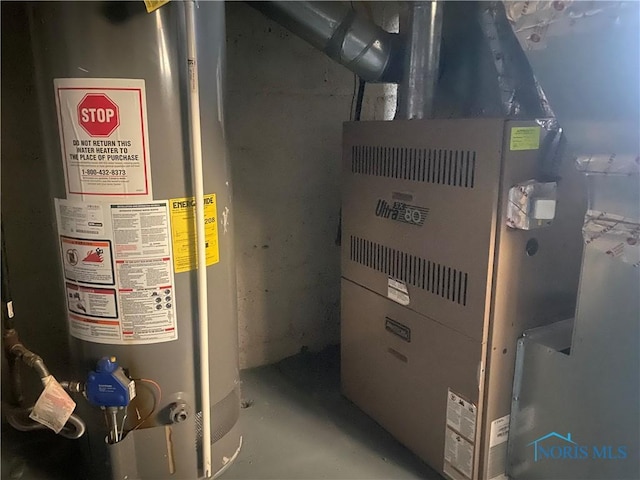 715 Raymer Blvd, Toledo, OH 43605 - utility room with water heater and heating unit