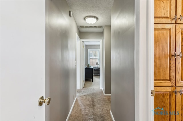242 E Yates Ave, Findlay, OH 45840 - corridor featuring carpet, baseboards, and a textured ceiling