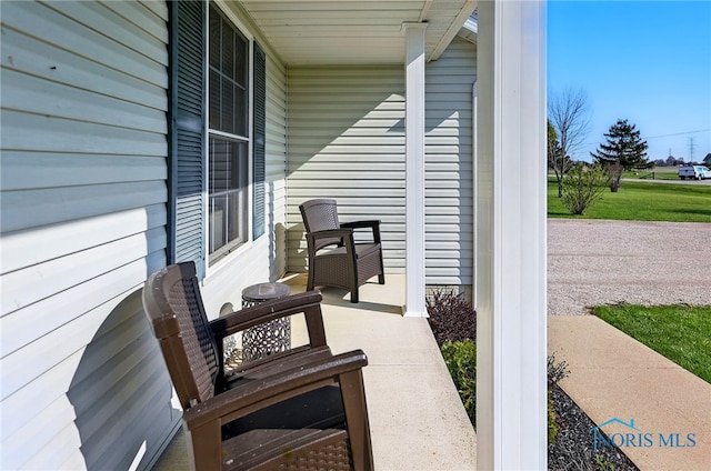view of patio with covered porch