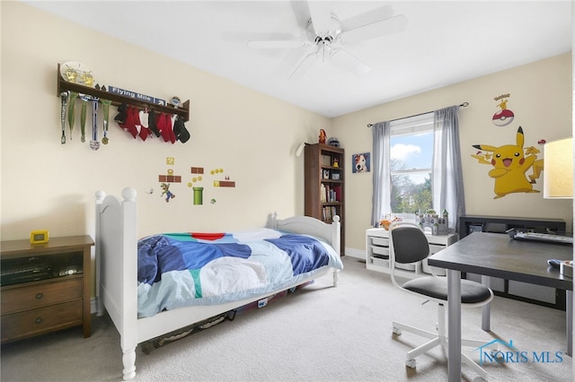 1605 Eaglecrest Rd, Perrysburg, OH 43551 - carpeted bedroom featuring a ceiling fan