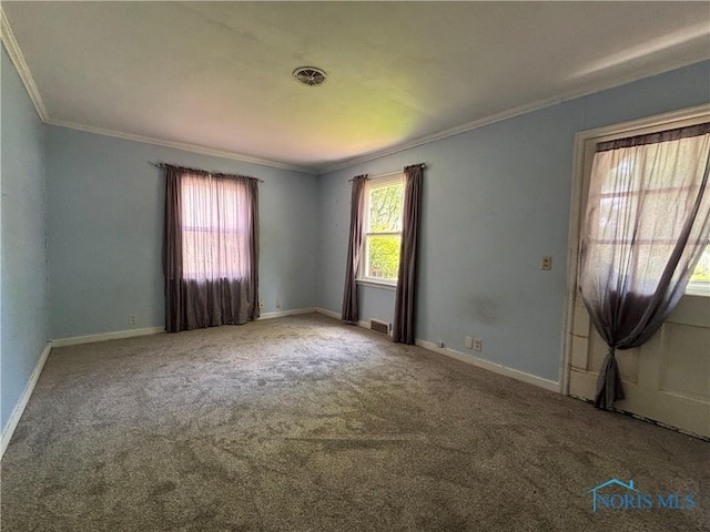 432 S Squire St, Holgate, OH 43527 - unfurnished room featuring plenty of natural light, crown molding, carpet, and baseboards