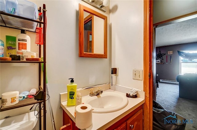 17341 Rd 139, Cecil, OH 45821 - bathroom with a baseboard heating unit and vanity