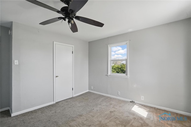 402 S 5th St, Continental, OH 45831 - unfurnished bedroom with a ceiling fan, carpet flooring, and baseboards