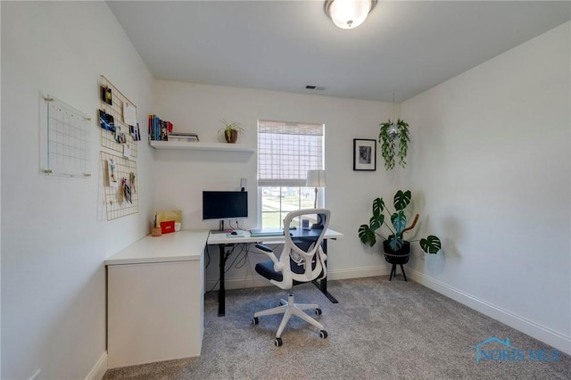 1007 Stoneleigh Rd, Perrysburg, OH 43551 - home office featuring light colored carpet, baseboards, and visible vents