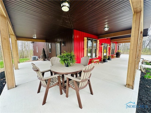 1673 Evan Dr, Defiance, OH 43512 - view of patio / terrace featuring outdoor dining space and central AC unit