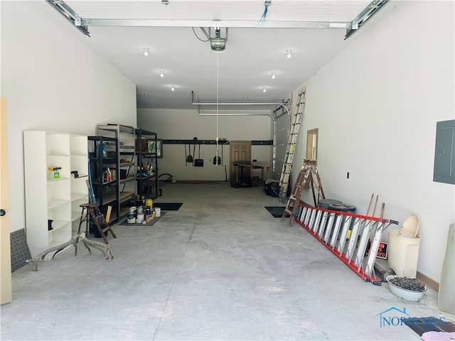 1673 Evan Dr, Defiance, OH 43512 - garage featuring electric panel and a garage door opener
