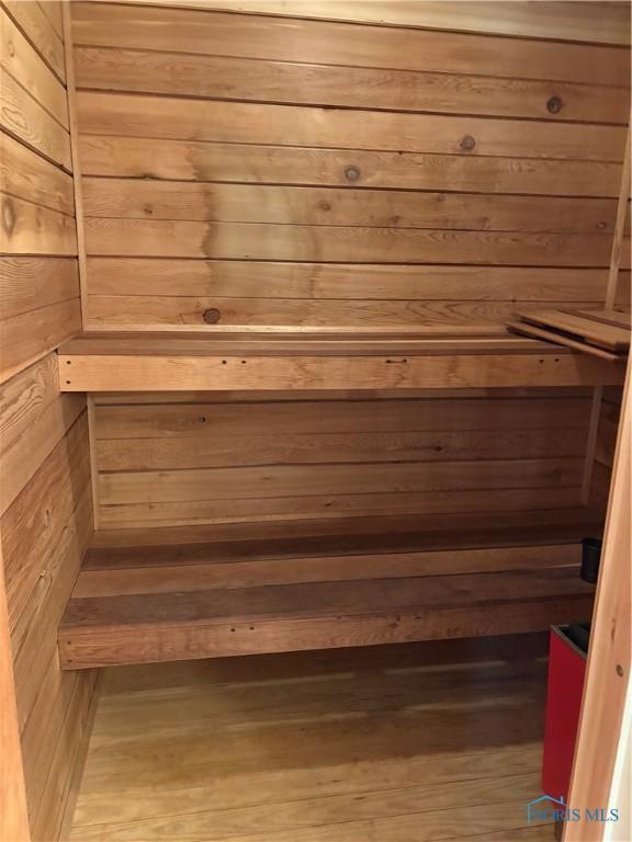 view of sauna