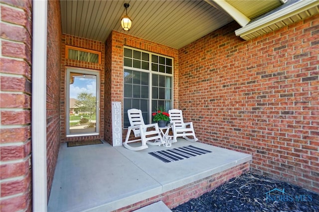 view of patio featuring covered porch
