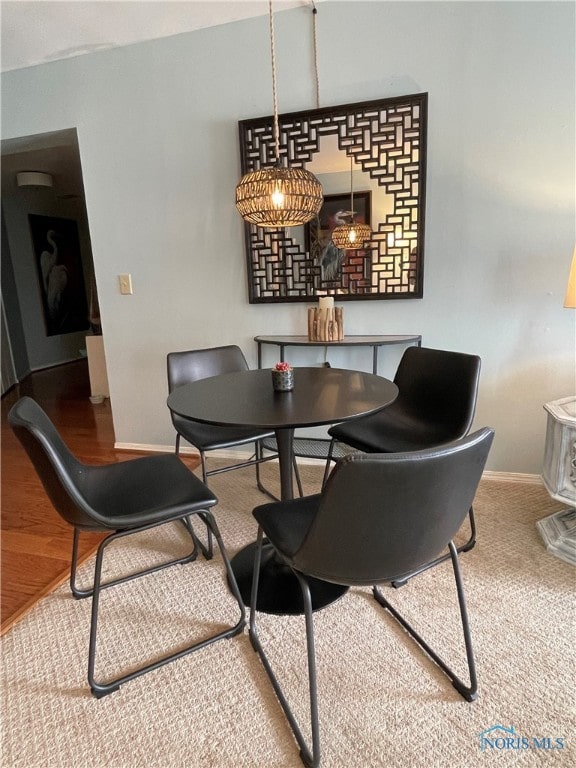 dining area with baseboards
