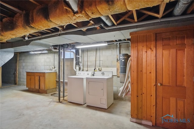 160 Winfield Dr, Bowling Green, OH 43402 - basement with washing machine and dryer
