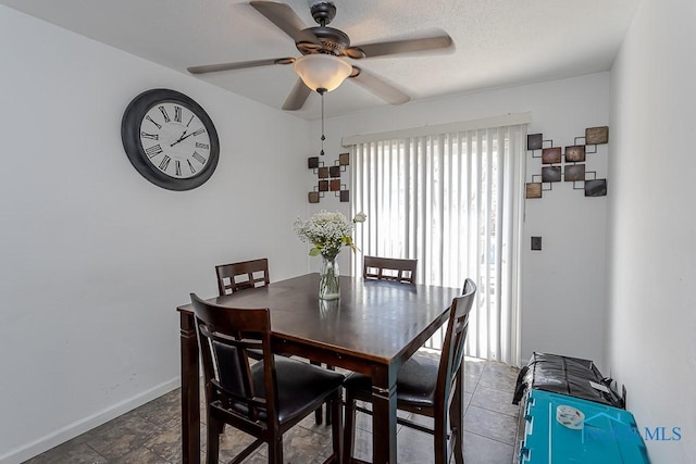 853 Circleview Dr, Toledo, OH 43615 - dining area with baseboards and a ceiling fan