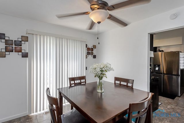 853 Circleview Dr, Toledo, OH 43615 - dining area featuring ceiling fan