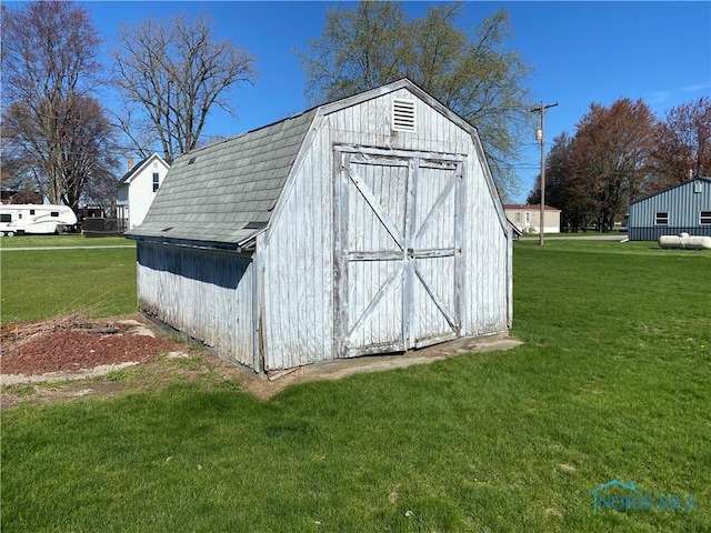 view of shed
