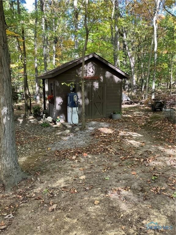 view of shed