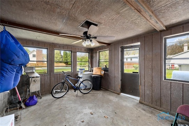 1705 Archwood Ln, Toledo, OH 43614 - sunroom / solarium featuring ceiling fan