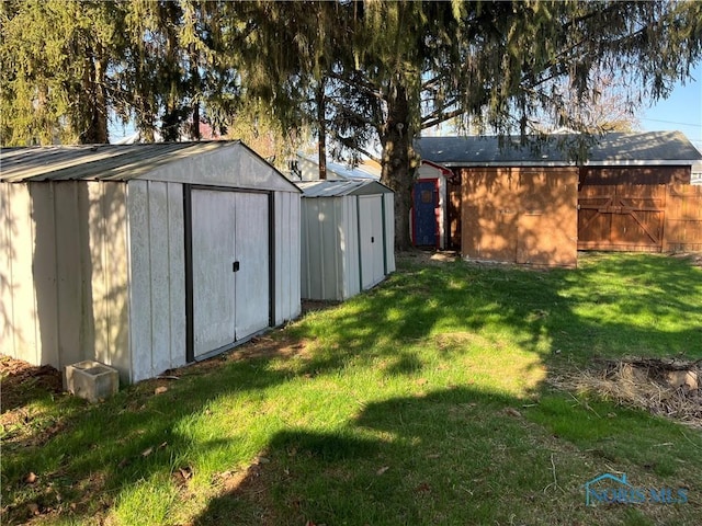 view of shed