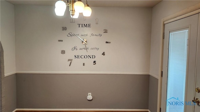 view of spare room