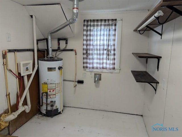 utilities featuring gas water heater