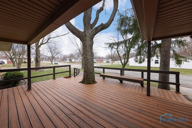 536 Edinborough Dr, Findlay, OH 45840 - wooden terrace featuring a lawn