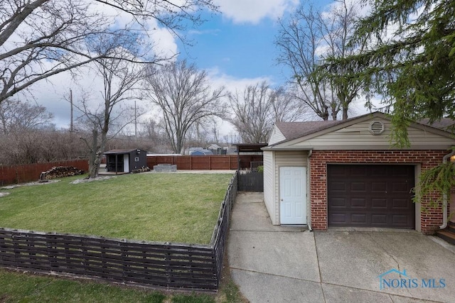 536 Edinborough Dr, Findlay, OH 45840 - view of yard with an outdoor structure and concrete driveway