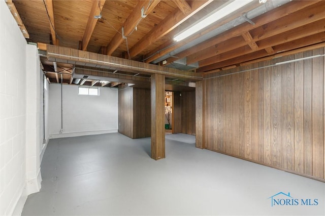 5583 304th St, Toledo, OH 43611 - basement with wood walls
