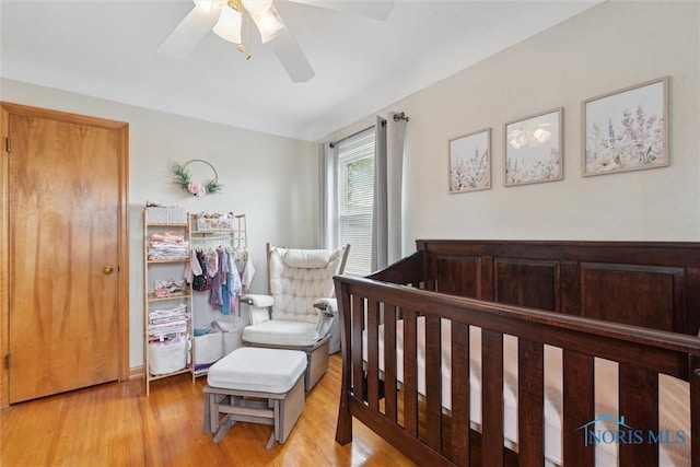 5583 304th St, Toledo, OH 43611 - bedroom featuring a ceiling fan and light wood-style flooring