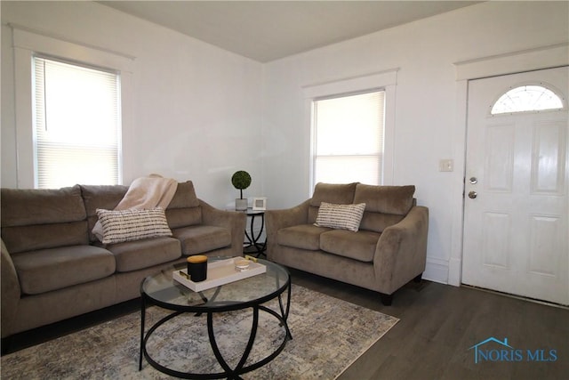 304 Dexter St, Toledo, OH 43608 - living area with dark wood-type flooring