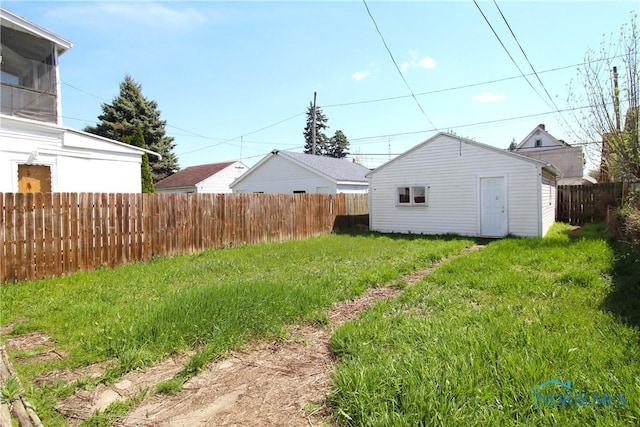 304 Dexter St, Toledo, OH 43608 - view of yard with fence and an outbuilding