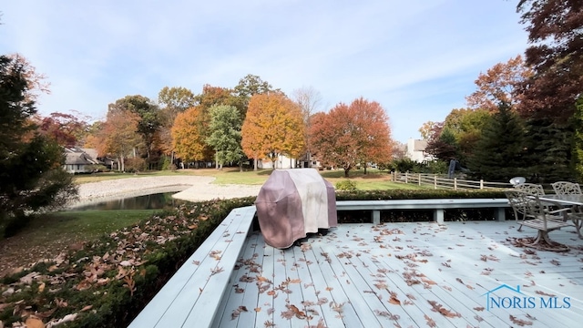 wooden deck with fence