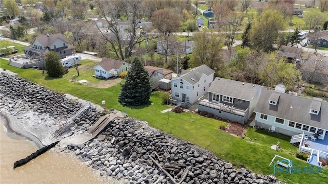 aerial view with a residential view