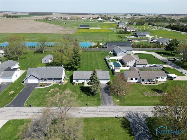 14384 Georgetown Dr, Bowling Green, OH 43402 - bird's eye view with a residential view and a water view