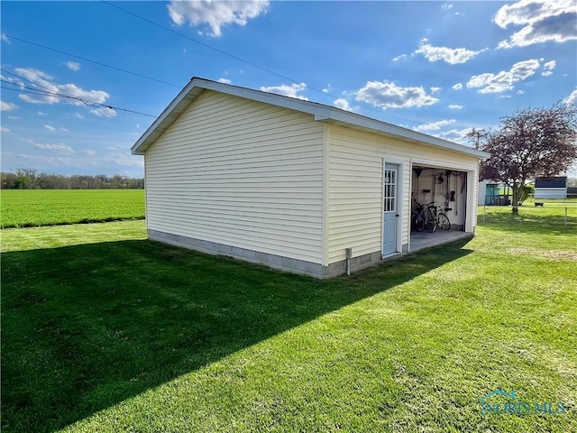 view of home's exterior featuring a yard