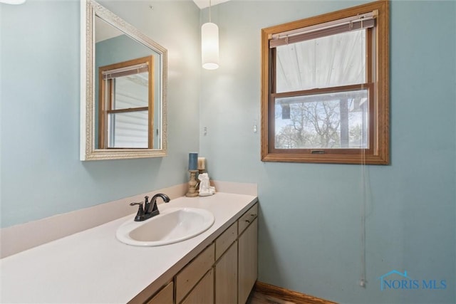 bathroom with vanity