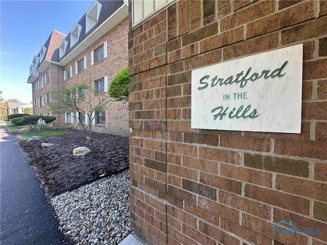 view of community sign