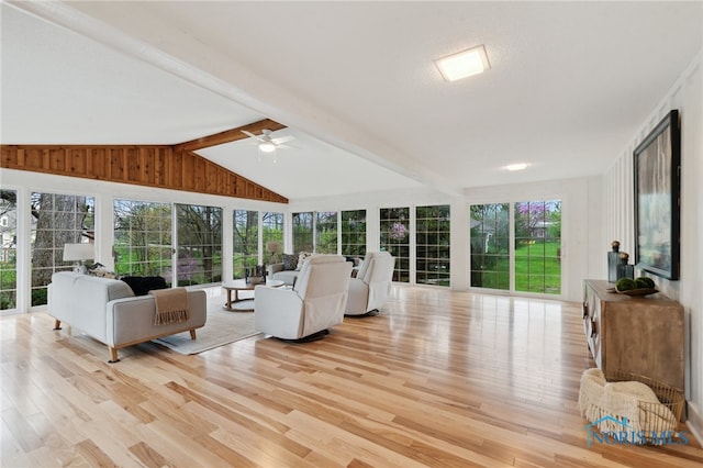 19788 Otsego Pike, Bowling Green, OH 43402 - sunroom / solarium featuring wood finished floors, lofted ceiling with beams, and plenty of natural light