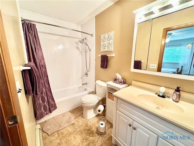 1883 Riverview Dr, Defiance, OH 43512 - full bath featuring vanity, shower / tub combo, and toilet