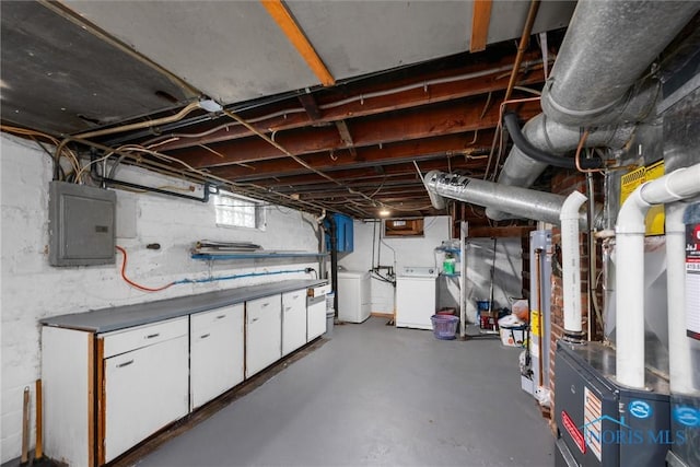 4532 290th St, Toledo, OH 43611 - basement with electric panel and washer / dryer