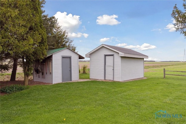 view of shed