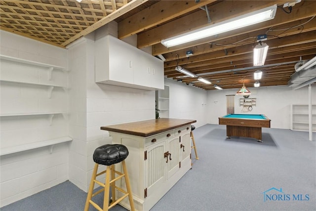 game room featuring billiards