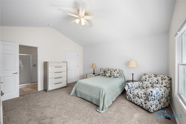 8 Zachary Cir, Waterville, OH 43566 - carpeted bedroom with ceiling fan and lofted ceiling