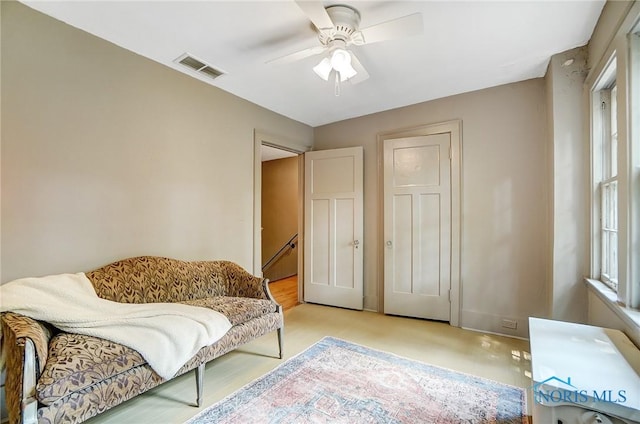 3533 Edgevale Rd, Ottawa Hills, OH 43606 - sitting room featuring ceiling fan and visible vents